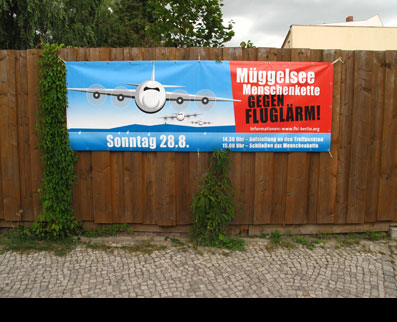 Berliner Bürgerinitiative gegen Fluglärm - Banner
